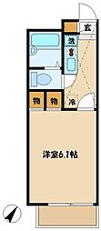 レオパレスコスモわたなべ 1Kの間取図画像
