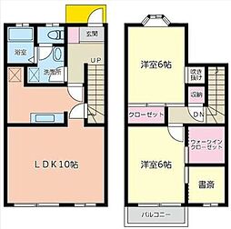 タウンヴィレッジA 2SLDKの間取図画像