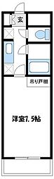 スクエアK2 1Kの間取図画像
