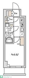 N-stageカシワダイ 1Kの間取図画像