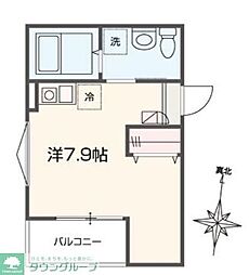 MELLAS淵野辺VI 1Kの間取図画像