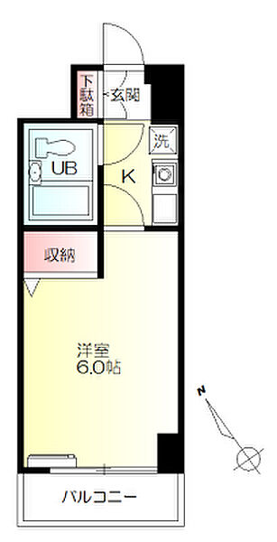 オセアン浅間町ビル 302｜神奈川県横浜市西区浅間町4丁目(賃貸マンション1K・3階・17.08㎡)の写真 その2