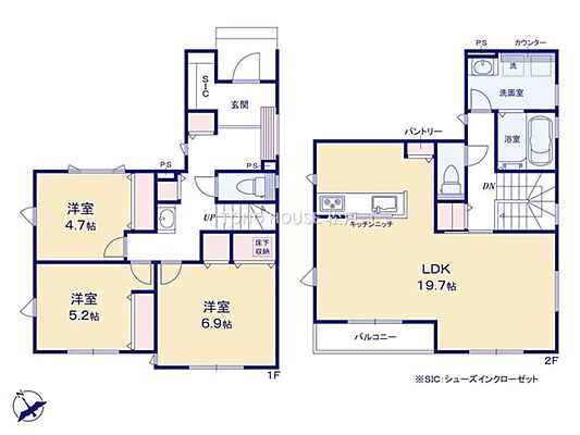 間取り 柏市塚崎　2号棟