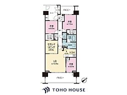 幕張ベイタウングリーナ A棟 4SLDKの間取り