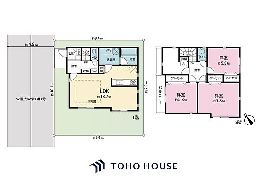 間取り 柏市宿連寺 2024年築 築浅中古住宅