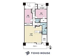 オーベルグランディオ新松戸 2LDKの間取図画像