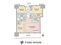 幕張ベイパークライズゲートタワー 3LDKの間取図画像