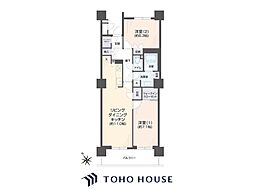 ルネライラタワー船橋 2LDKの間取図画像