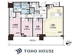 プラウドタワー池袋 44階 3LDKの間取図画像