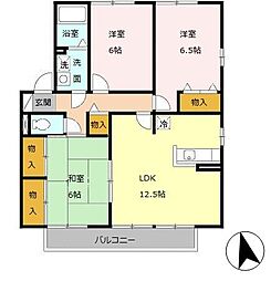 フォレスト21 3LDKの間取図画像