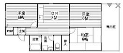シャルムコート 3DKの間取図画像