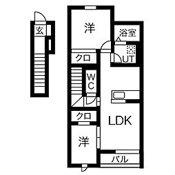 間取図画像 2LDK