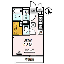 フルール恵比須 ワンルームの間取図画像