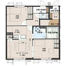 エクセレントパル 2LDKの間取図画像