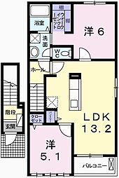 舞姫 2LDKの間取図画像