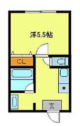 藤井ビル 1Kの間取図画像