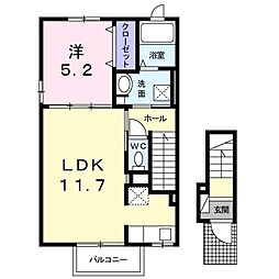 ラッジデイスペランサ 1LDKの間取図画像