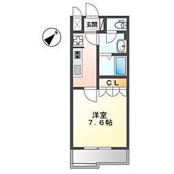 コンソルテ 1Kの間取図画像