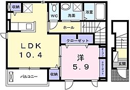 カーム寿 1LDKの間取図画像