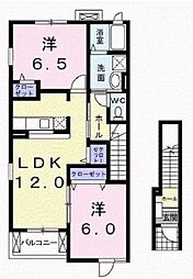 グレイスガーデン 2LDKの間取図画像