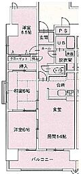ハーモニー三幸 3LDKの間取図画像