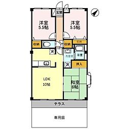 グランディール大幸 3LDKの間取図画像