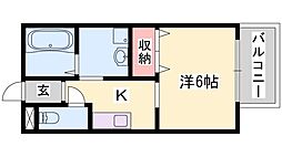 サンシャイン大塚 1Kの間取図画像