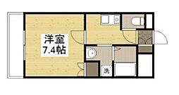 シモノダマンションイッセイ 1Kの間取図画像