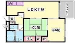 ビューハーモニー 2LDKの間取図画像