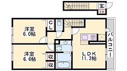 グランクレール 2LDKの間取図画像