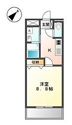 アーバンレジデンス東加古川 1Kの間取図画像