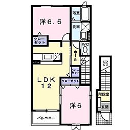 デスパシオ下戸田 2LDKの間取図画像