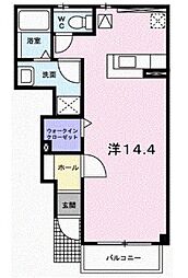グレート.リバーy ワンルームの間取図画像