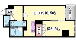 リアライズ呉服町 1LDKの間取図画像