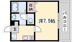 ルシエール上大野 1Kの間取図画像