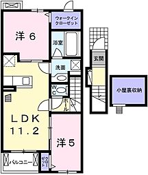ファインコルソ5 2LDKの間取図画像
