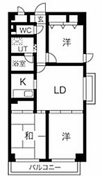 ベルコートカコガワ 2LDKの間取図画像