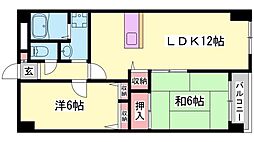 シャトー三和青山 2LDKの間取図画像
