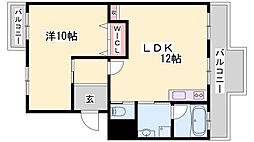 Iマンション 1LDKの間取図画像