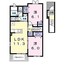 レジデンス池田 2LDKの間取図画像