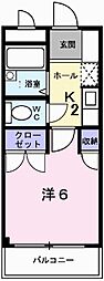 ウェルメント赤穂 1Kの間取図画像