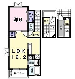 詩・ひまわり 1LDKの間取図画像
