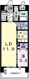 ポーシェガーデン5 1LDKの間取図画像