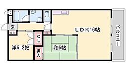 ヴィラ・プリマベーラ 2LDKの間取図画像