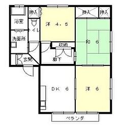 ディアス夢前 3DKの間取図画像