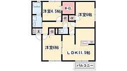 サンハイツ 3LDKの間取図画像