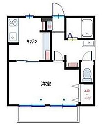 ファミール富永C 1Kの間取図画像