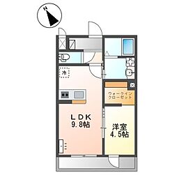 フォルトゥーナ 1LDKの間取図画像