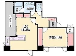 マロンドヴィラ 1LDKの間取図画像