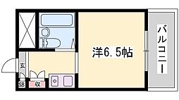 忍町中村コーポ ワンルームの間取図画像